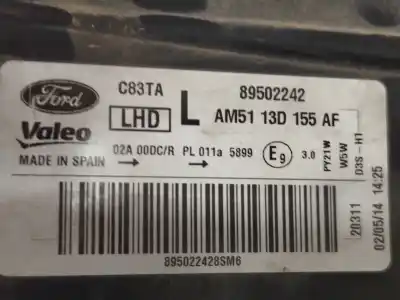 Автозапчастина б/у ліва фара для ford grand c-max titanium посилання на oem iam am5113d155af   Автозапчастина б/у ліва фара для ford grand c-max titanium посилання на oem iam am5113d155af