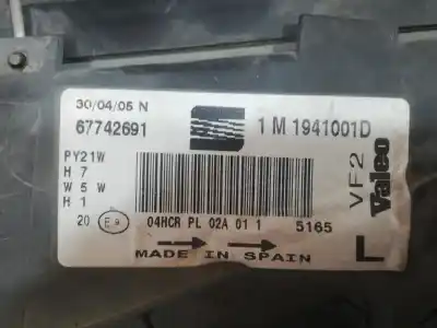 Second-hand car spare part left headlight for seat leon (1m1) 1.9 tdi oem iam references 1m1941001d  