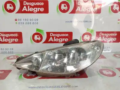 Second-hand car spare part LEFT HEADLIGHT for PEUGEOT 206 BERLINA Look OEM IAM references 9628666880  