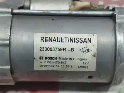 Second-hand car spare part starter motor for dacia dokker essential oem iam references 233003759r  