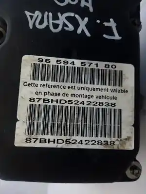 Peça sobressalente para automóvel em segunda mão boitier de commande de abs por citroen xsara mod 1.9 diesel-sanden sd7v16/model 1240f / 9646416780 referências oem iam 52632  mod 1.9 diesel-0265800395 / 0265231486