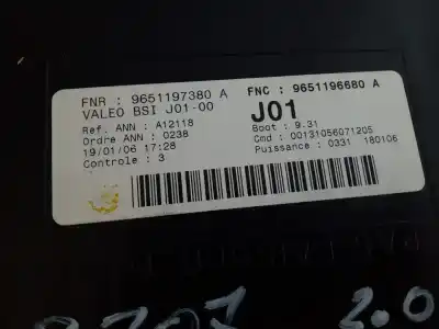 Peça sobressalente para automóvel em segunda mão CENTRALINA BSI por PEUGEOT 307  Referências OEM IAM 53560  04 2.0 HDI 90CV - Nº3551-9651197380A