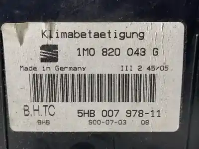 Second-hand car spare part climate control for seat leon ant 1.6 ga - nº3563-de elev del derecho oem iam references 75867  ant 1.6 ga - nº3563-ref: 1m0820043g