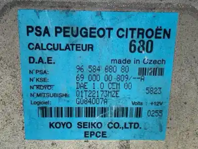 Pezzo di ricambio per auto di seconda mano centralina motore per citroen c-3 05 gas nº8895-valeo (j34p) - ref: sw:9664127180 / hw:9651696680 riferimenti oem iam 98464  05 gas nº8895-ref: 9658468080