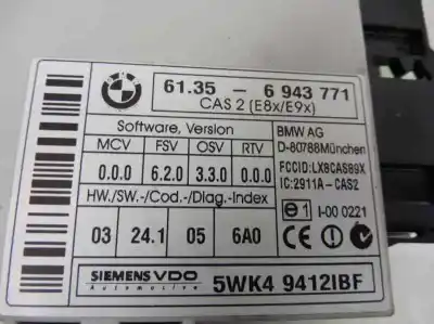 Second-hand car spare part electronic module for bmw serie 1 berlina (e81/e87) 118d oem iam references 61356943771  5wk49412ibf