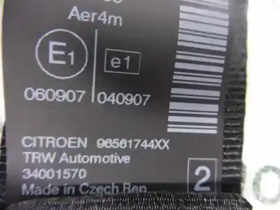 Автозапчасти б/у задний левый ремень безопасности за citroen c5 station wagon 2.0 bluehdi 180 ссылки oem iam 96561744xx  