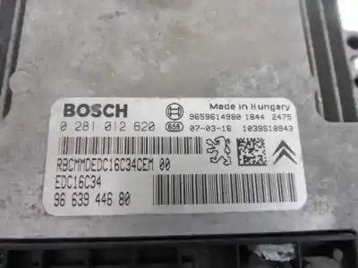 Автозапчастина б/у ебу контролер двигуна для citroen berlingo 1.6 hdi 75 sx familiar посилання на oem iam 9663944680 0281012620 9659614980