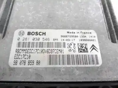 Tweedehands auto-onderdeel ecu motorcontroller voor citroen c-elysée seduction oem iam-referenties 9807885980 9666729580 0281030546