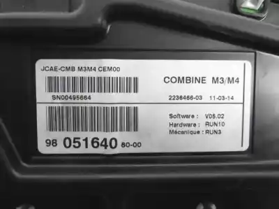 Second-hand car spare part dashboard for citroen c-elysée seduction oem iam references 9805164080  