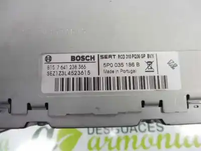 Автозапчасти б/у аудиосистема / радио cd за seat altea xl (5p5) reference ссылки oem iam 5p0035186b  