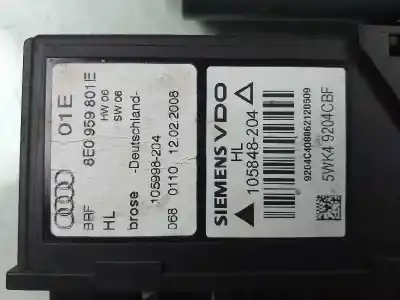 Автозапчасти б/у мотор заднего левого стекла за audi a4 avant (8e) 2.0 tdi (dpf) (125kw) ссылки oem iam 8e0959801e 5wk49204cbf 0130821767