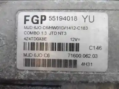 Second-hand car spare part ecu engine control for opel combo tour oem iam references 55194018  
