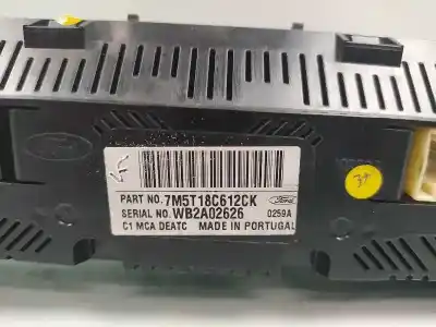 Peça sobressalente para automóvel em segunda mão comando de sofagem (chauffage / ar condicionado) por ford kuga (cbv) trend referências oem iam 7m5t18c612ck  