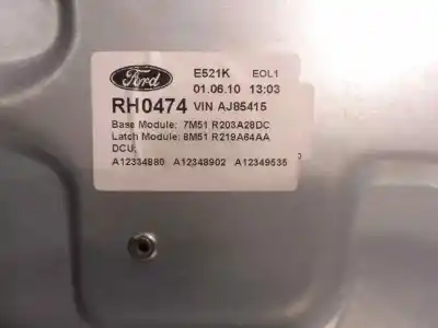 Recambio de automóvil de segunda mano de elevalunas delantero derecho para ford kuga (cbv) trend referencias oem iam 7m51r203a28dc 7m5t14b533ce 8m51r219a64aa