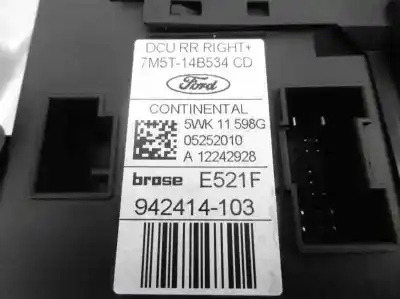 Recambio de automóvil de segunda mano de elevalunas trasero derecho para ford kuga (cbv) trend referencias oem iam 7m51r045h22a  7m5t14b534cd