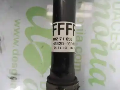 Автозапчастина б/у передня ліва трансмісія для toyota yaris active посилання на oem iam 434200d310  