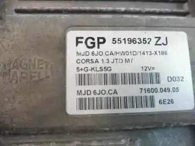 Second-hand car spare part ecu engine control for opel corsa c silverline oem iam references 55196352zj  7160004905