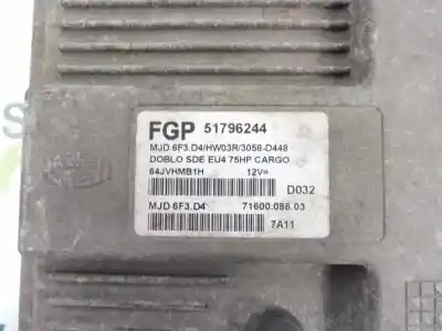 Piesă de schimb auto la mâna a doua unitate de control motor ecu pentru fiat doblo monospace (119_, 223_) 1.3 jtd referințe oem iam 51796244 7160008603 mjd6f3d4