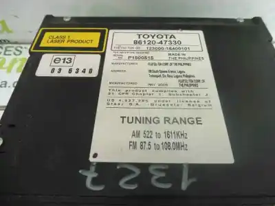 Peça sobressalente para automóvel em segunda mão sistema de áudio / rádio cd por toyota prius (nhw30) plug-in hybrid advance referências oem iam 8612047330  123000-16400101