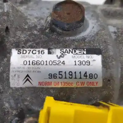 Second-hand car spare part air conditioning compressor for peugeot 307 break/sw (s2) sw pack + oem iam references 9651911480  sd7c16