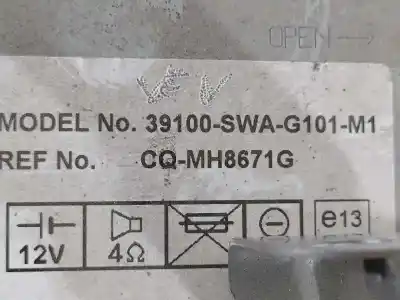 Автозапчасти б/у аудиосистема / радио cd за honda cr-v (re) elegance ссылки oem iam 39100swag101m1  