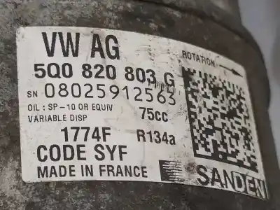 Автозапчастина б/у компресор кондиционера для seat toledo (kg3) style посилання на oem iam 5q0820803g  