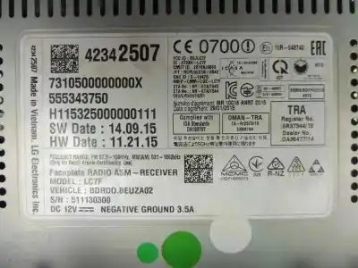 Second-hand car spare part audio system / radio cd for opel corsa e selective oem iam references 42342507 42342507 555343750