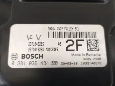 İkinci el araba yedek parçası ecu motor kontrol cihazi için dacia duster ii prestige oem iam referansları 237104328s  0281036484