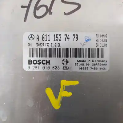 Pezzo di ricambio per auto di seconda mano centralina motore per mercedes clase c (w203) berlina 200 cdi (203.004) riferimenti oem iam a6111537479  0281010608