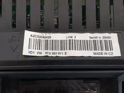 Second-hand car spare part dashboard for volkswagen passat variant (3c5) highline 4motion oem iam references 3c0920871e  a2c53242429