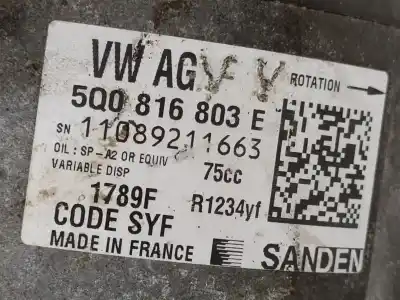 Автозапчасти б/у компрессор кондиционера воздуха за seat ibiza (6p1) reference ссылки oem iam 5q0816803e  