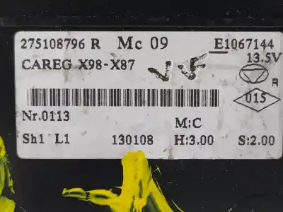 Second-hand car spare part climate control for renault clio iv dynamique oem iam references 275108796r  