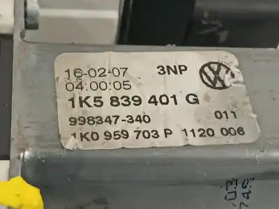 Автозапчастина б/у двиг скла задне ліво для volkswagen jetta (1k2) 1.9 tdi посилання на oem iam 1k5839401g  