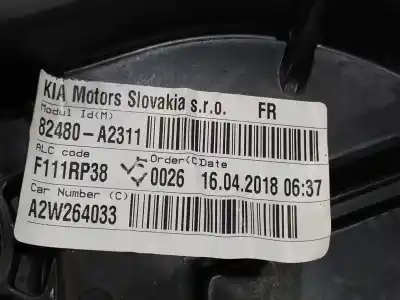 Second-hand car spare part passenger side right window regulator for kia ceed concept oem iam references 82480a2311  