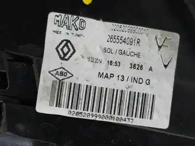 Автозапчасти б/у левый задний фонарь за renault clio iv authentique ссылки oem iam 265554091r  