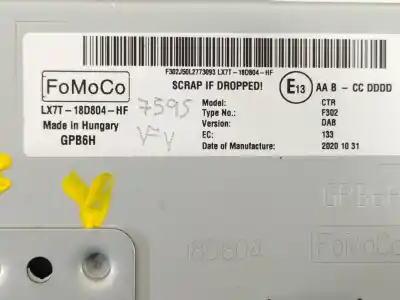 Автозапчастина б/у аудіо система / радіо cd для ford ecosport (cr6) titanium посилання на oem iam lx7t18d804hf  br31mge20ae
