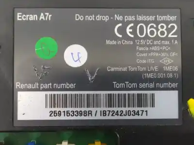 İkinci el araba yedek parçası çok fonksiyonlu ekran için renault scenic iii grand dynamique oem iam referansları 259153398r  