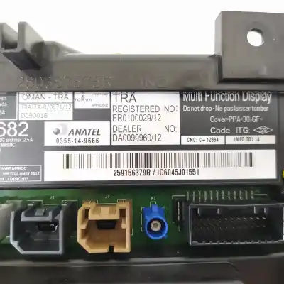 Second-hand car spare part multifunction display for renault captur zen oem iam references 259156379r  