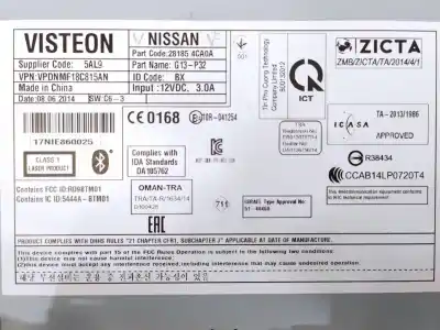 Gebrauchtes Autoersatzteil audiosystem / radio-cd zum nissan qashqai (j11) 360 oem-iam-referenzen 281854ca0a  