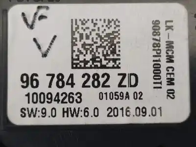 Second-hand car spare part multifunction switch for peugeot 2008 (--.2013->) allure oem iam references 96784282zd  