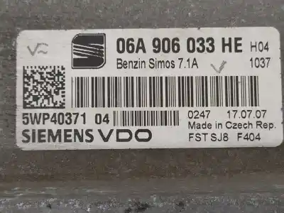 Автозапчастина б/у ебу контролер двигуна для seat leon (1p1) reference посилання на oem iam 06a906033he  5wp40371