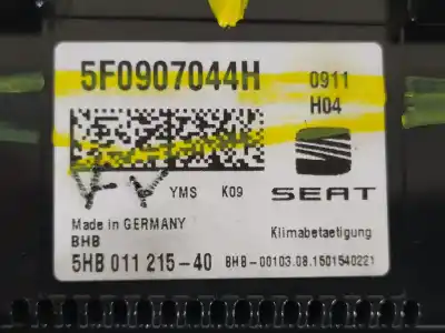 Peça sobressalente para automóvel em segunda mão comando de sofagem (chauffage / ar condicionado) por seat leon (5f1) i-tech ecomotive referências oem iam 5f0907044h  5hb011215