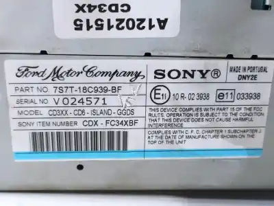 Pezzo di ricambio per auto di seconda mano impianto audio / radio cd per ford s-max (ca1) limited edition riferimenti oem iam vp6m2f18c821fb  
