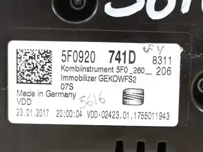 Second-hand car spare part dashboard for seat leon (5f1) style visio edition oem iam references 5f0920741d  