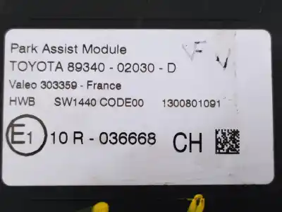 Автозапчастина б/у електронний модуль для toyota auris (_e18_) 1.8 hybrid (zwe186_) посилання на oem iam 8934002030d  303359