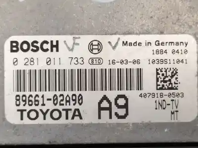 Recambio de automóvil de segunda mano de centralita motor uce para toyota corolla (e12) 1.4 turbodiesel cat referencias oem iam 8960102a90  0281011733