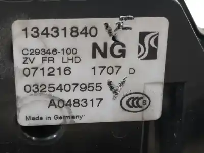 Second-hand car spare part front right door lock for opel corsa e selective oem iam references 13431840 a048317 0325407955