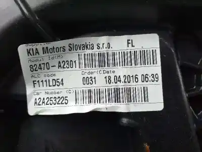 Second-hand car spare part driver left window regulator for kia cee´d drive oem iam references 82470a2301  82450a2010