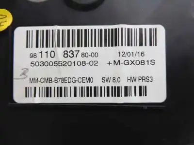 Second-hand car spare part dashboard for citroen c4 picasso live oem iam references 9811083780  50300552010802