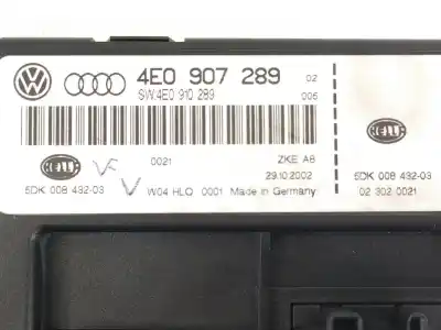 Автозапчастина б/у модуль комфорт для audi a8 (4e2) 4.2 quattro посилання на oem iam 4e0907289  5dk008432